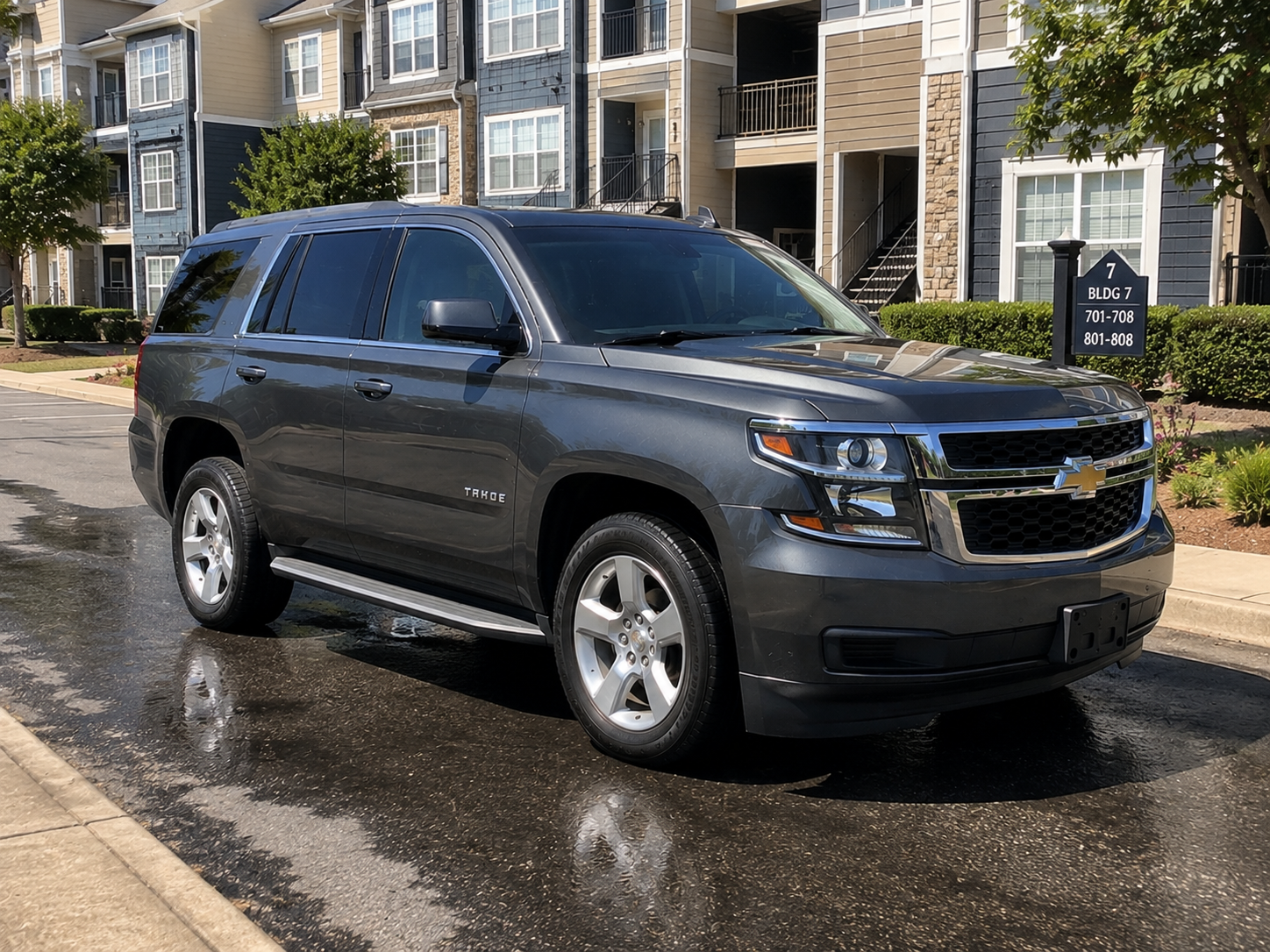 Chevrolet Tahoe with a freshly washed and polished exterior finish by Glory Detailing